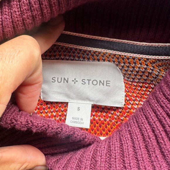 Sun Stone Mens Sweater Small Ranger Aztec Western Turtle Neck Knit Tribal Boho - Picture 14 of 14